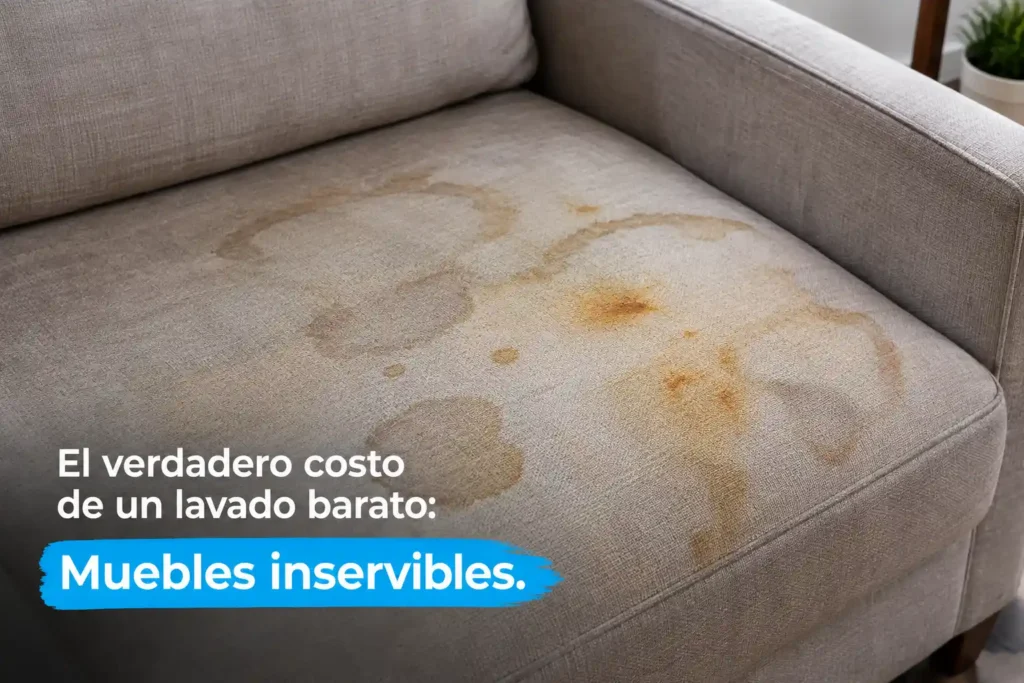 Imagen ilustrativa de un mueble inservible por las manchas y limpiza encorrecta de una vivienda